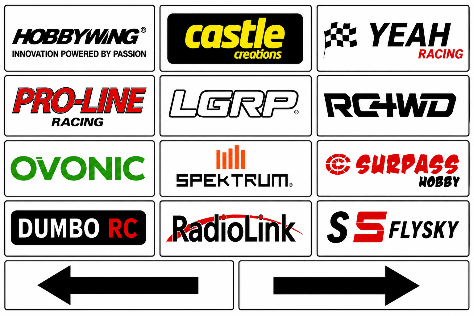 Printable RC rally billboard sheet with finish signs and direction boards